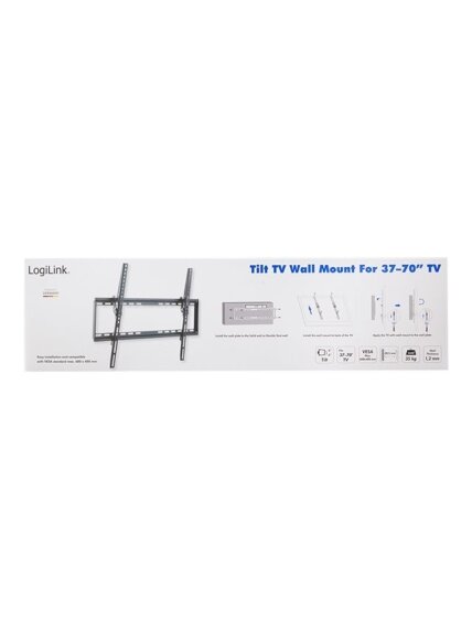 Logilink BP0039 TV Wall mount, 37"-70"", tilt, small | Logilink | Wall Mount | BP0039 | 37-70 " | Maximum weight (capacity) 35 kg | Black 3