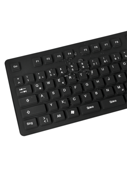 Logilink | Flexible waterproof Keyboard USB + PS/2 | ID0019A | Flexible keyboard | Wired | DE | Black 3 Logilink | Flexible waterproof Keyboard USB + PS/2 | ID0019A | Flexible keyboard | Wired | DE | Black 3