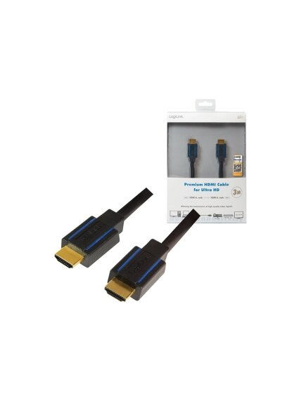 Logilink | Premium HDMI Cable for Ultra HD | CHB005 | HDMI male (type A) | HDMI male (type A) | HDMI to HDMI | 3 m 5