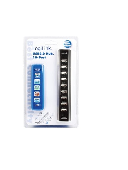 Logilink | USB 2.0 Hub-10 port whit power adapter 2 Logilink | USB 2.0 Hub-10 port whit power adapter 2
