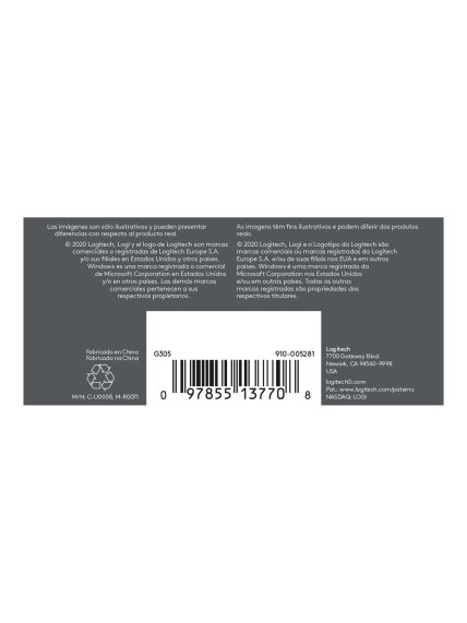 Logitech Mouse G305 black 910-005283 | Logitech 12
