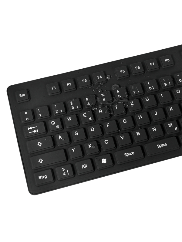 Logilink | Flexible waterproof Keyboard USB + PS/2 | ID0019A | Flexible keyboard | Wired | DE | Black 3 Logilink | Flexible waterproof Keyboard USB + PS/2 | ID0019A | Flexible keyboard | Wired | DE | Black 3