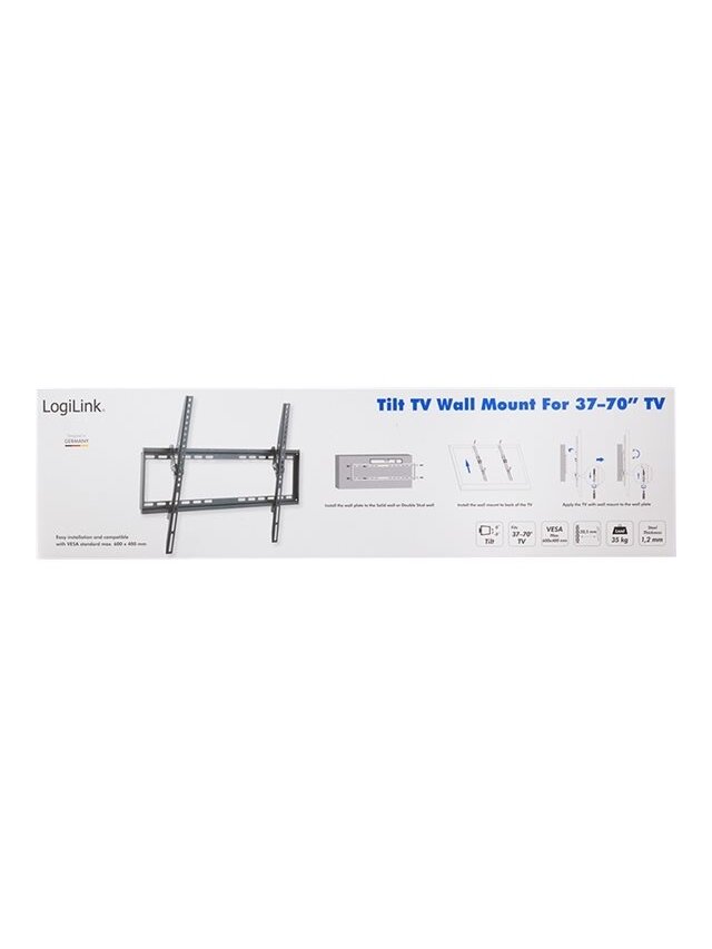 Logilink BP0039 TV Wall mount, 37"-70"", tilt, small | Logilink | Wall Mount | BP0039 | 37-70 " | Maximum weight (capacity) 35 kg | Black 3