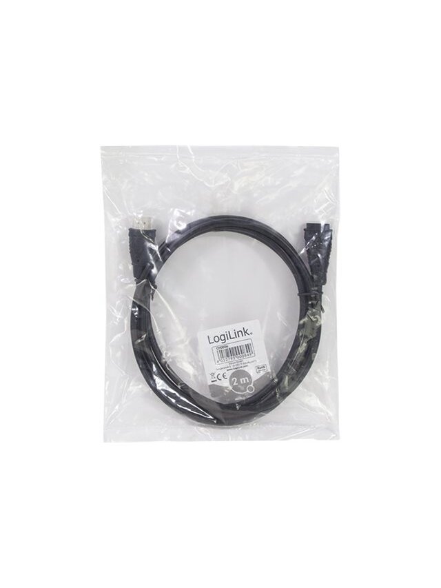 Logilink | HDMI Cable Type A Male - HDMI Type A Female | CH0056 | HDMI Type A Female | HDMI Type A Male | HDMI to HDMI | 2 m 2