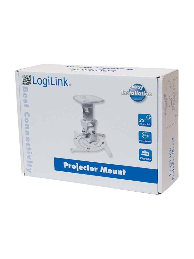 Logilink BP0003 Projector mount, ceiling, universal, 220 mm, white | Logilink 4