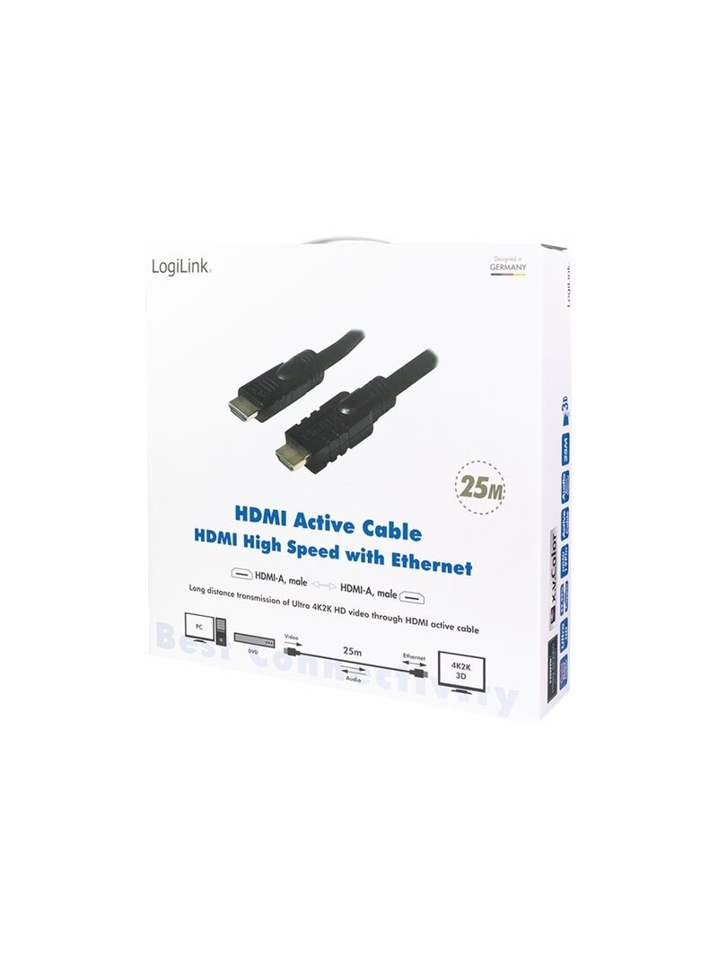 Logilink CHA0025 HDMI Cable, Active, M/M, 25m, black | Logilink | CHA0025 HDMI Cable, Active, M/M | HDMI to HDMI | 25 m 5 Logilink CHA0025 HDMI Cable, Active, M/M, 25m, black | Logilink | CHA0025 HDMI Cable, Active, M/M | HDMI to HDMI | 25 m 5