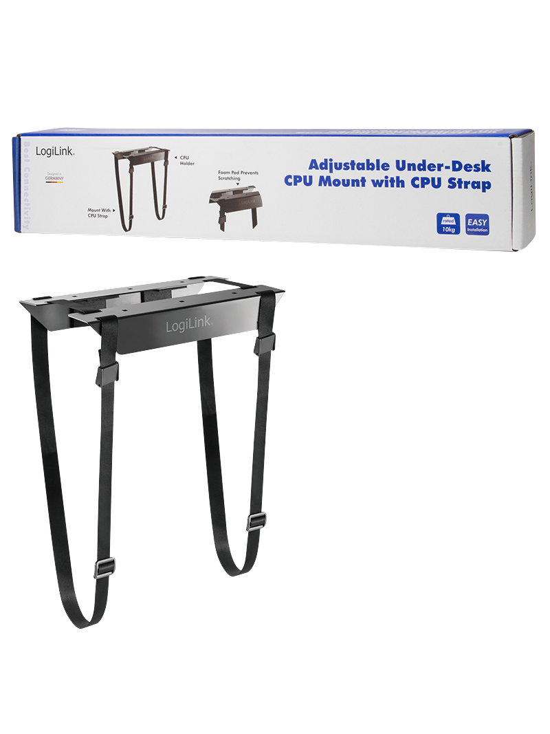 LogiLink EO0009 Adjustable Under-Desk CPU Mount, strap | Logilink 4