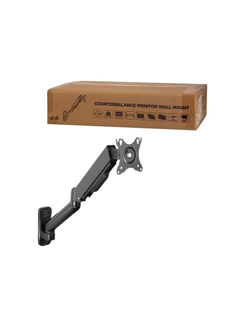 Logilink | Wall mount | Tilt, swivel, rotate | 17-32 " | Maximum weight (capacity) 9 kg | Black 2