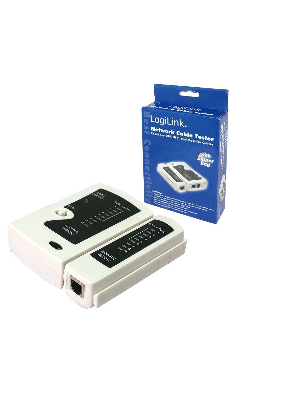 Logilink | Cable tester for RJ11, RJ12 and RJ45 with remote unit 1 Logilink | Cable tester for RJ11, RJ12 and RJ45 with remote unit 1