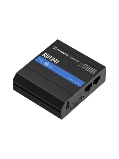 LTE Router | RUT241 | 802.11n | 10/100 Mbit/s | Ethernet LAN (RJ-45) ports 2 | Mesh Support No | MU-MiMO No | 2G/3G/4G | Antenna type 2 x SMA for LTE, 1 x RP-SMA for WiFi | 0 LTE Router | RUT241 | 802.11n | 10/100 Mbit/s | Ethernet LAN (RJ-45) ports 2 | Mesh Support No | MU-MiMO No | 2G/3G/4G | Antenna type 2 x SMA for LTE, 1 x RP-SMA for WiFi | 0