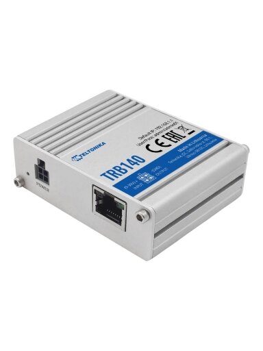 LTE Router | TRB140 | No Wi-Fi | 10/100/1000 Mbit/s | Ethernet LAN (RJ-45) ports 1 | Mesh Support No | MU-MiMO No | 2G/3G/4G | Antenna type 1 x SMA for LTE | 1 x Virtual network interface via micro USB | 24 month(s) LTE Router | TRB140 | No Wi-Fi | 10/100/1000 Mbit/s | Ethernet LAN (RJ-45) ports 1 | Mesh Support No | MU-MiMO No | 2G/3G/4G | Antenna type 1 x SMA for LTE | 1 x Virtual network interface via micro USB | 24 month(s)