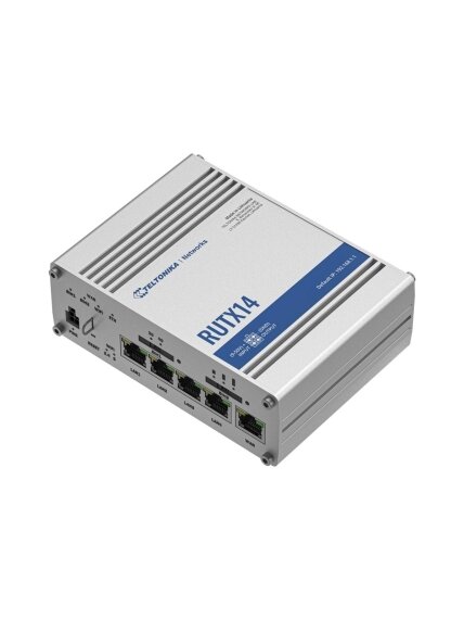 LTE Cat 12 Router | RUTX14 | 802.11ac | 867 Mbit/s | 10/100/1000 Mbps Mbit/s | Ethernet LAN (RJ-45) ports 5 | MU-MiMO Yes | 4G | Antenna type Internal 2 LTE Cat 12 Router | RUTX14 | 802.11ac | 867 Mbit/s | 10/100/1000 Mbps Mbit/s | Ethernet LAN (RJ-45) ports 5 | MU-MiMO Yes | 4G | Antenna type Internal 2