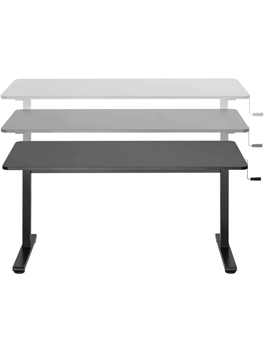 Manually adjustable sit-stand desk EO0027 | 70-117 cm | Maximum load weight 40 kg | Black 1 Manually adjustable sit-stand desk EO0027 | 70-117 cm | Maximum load weight 40 kg | Black 1