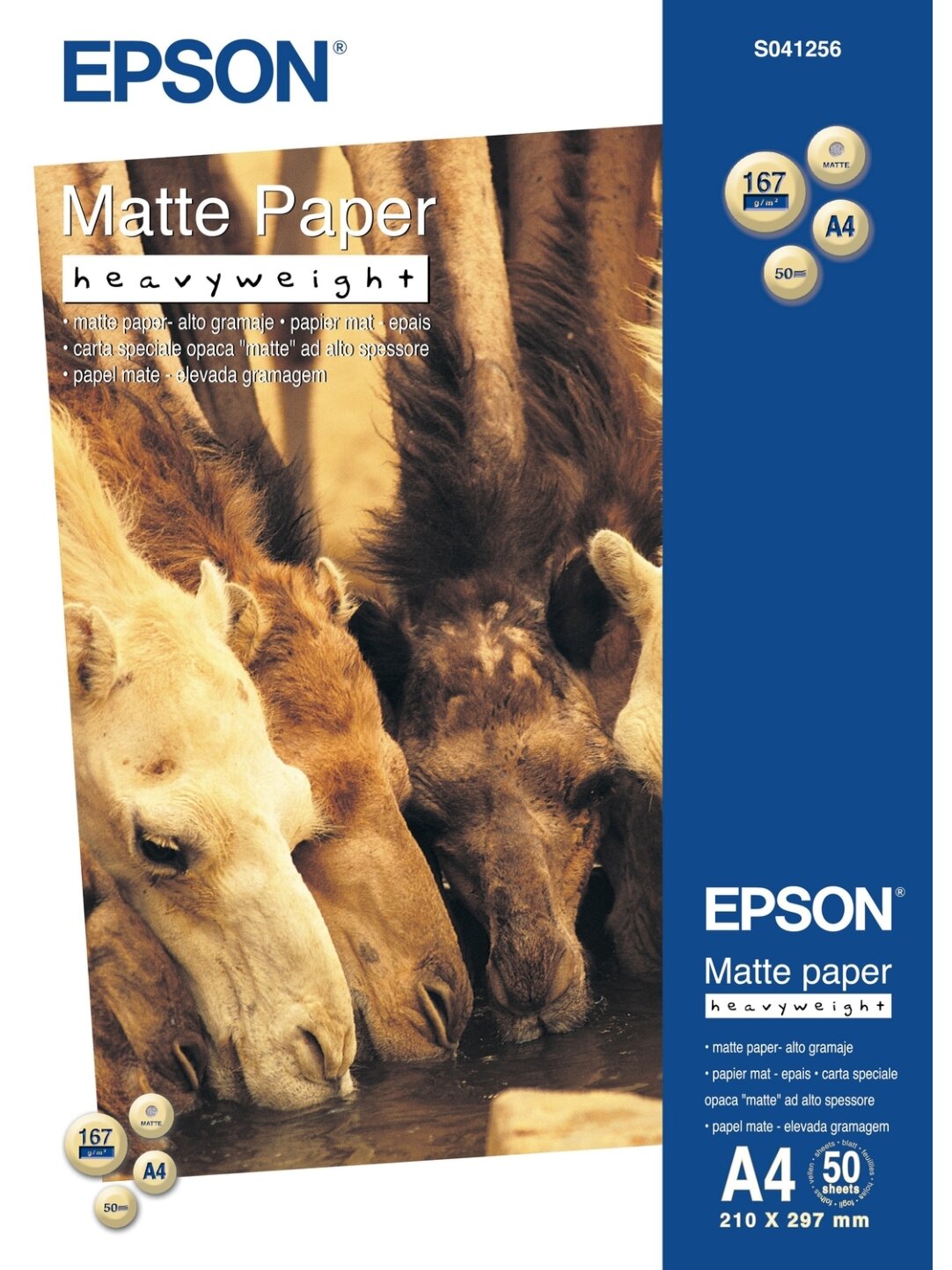 Matte Paper Heavy Weight, DIN A4, 167g/mÂ², 50 Sheets