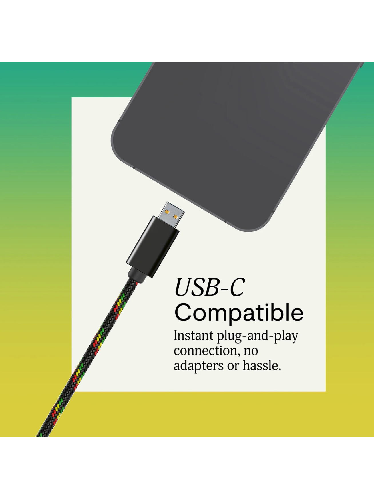 Marley Wired Earbuds | Smile Jamaica | Built-in microphone | USB Type-C | Rasta 2