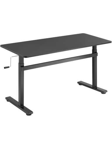 Manually adjustable sit-stand desk EO0027 | 70-117 cm | Maximum load weight 40 kg | Black