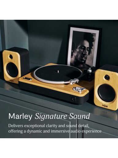Marley Turntable With Speakers | Stir It Up Wireless 2+ | Bluetooth In/Out Marley Turntable With Speakers | Stir It Up Wireless 2+ | Bluetooth In/Out