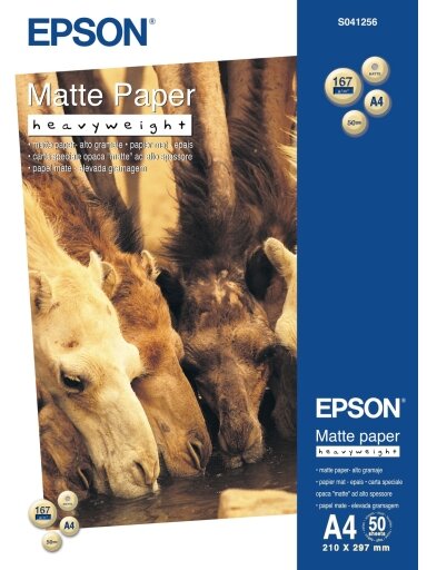 Matte Paper Heavy Weight, DIN A4, 167g/mÂ², 50 Sheets