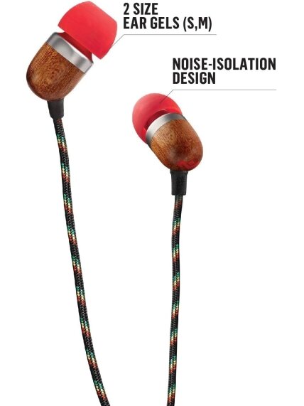 Marley | Earbuds | Smile Jamaica | Wired | In-ear | Microphone | Red 2