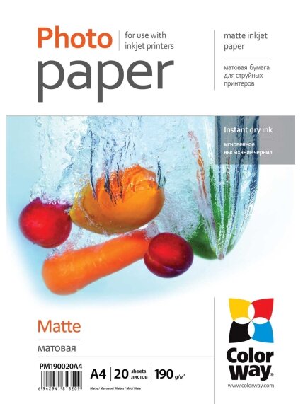 Matte Photo Paper | 190 g/m² | A4 1 Matte Photo Paper | 190 g/m² | A4 1