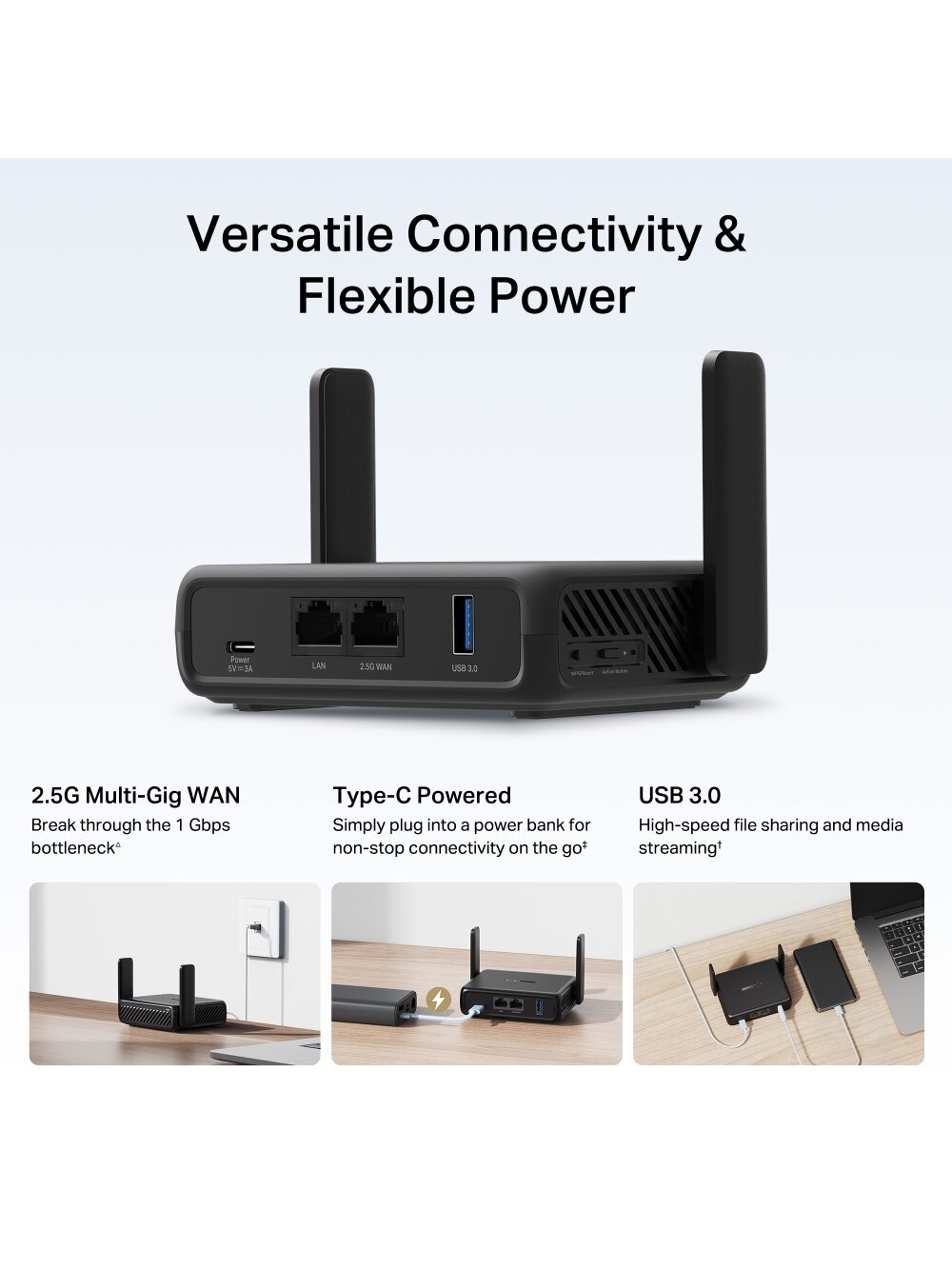 Mercusys AX3000 Travel Router | MR84X-Travel | 802.11a | 574/2402 Mbit/s | 10/100/1000 Mbit/s | Ethernet LAN (RJ-45) ports 1 | Mesh Support No | MU-MiMO No | No mobile broadband | Antenna type External Omni-directional | 1 5 Mercusys AX3000 Travel Router | MR84X-Travel | 802.11a | 574/2402 Mbit/s | 10/100/1000 Mbit/s | Ethernet LAN (RJ-45) ports 1 | Mesh Support No | MU-MiMO No | No mobile broadband | Antenna type External Omni-directional | 1 5