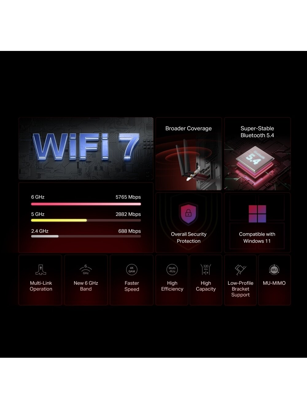 Mercusys BE9300 WiFi 7 Bluetooth 5.4 PCIe Adapter | MA47BE 2 Mercusys BE9300 WiFi 7 Bluetooth 5.4 PCIe Adapter | MA47BE 2