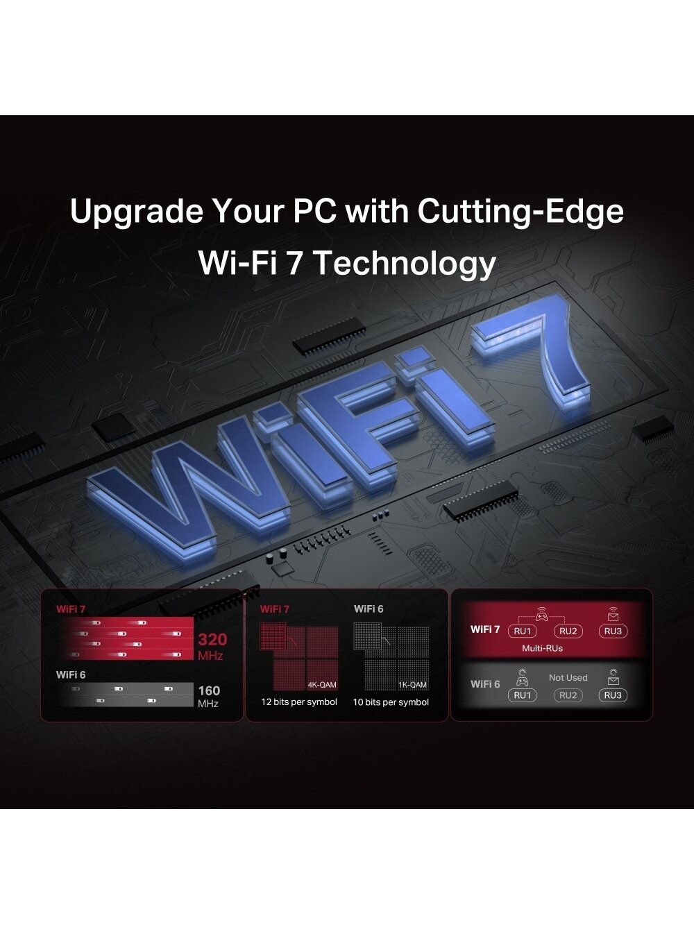 Mercusys BE9300 WiFi 7 Bluetooth 5.4 PCIe Adapter | MA47BE 3