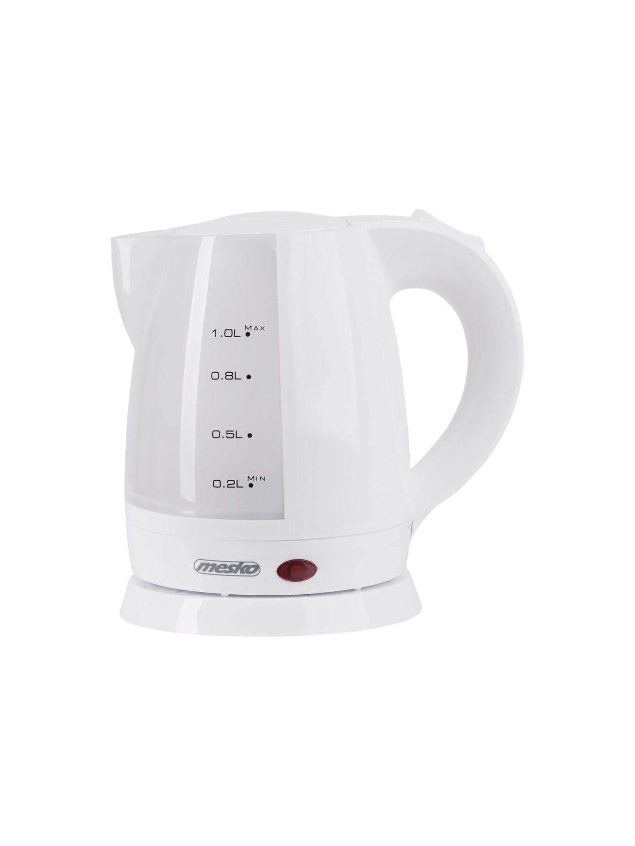 Mesko | Kettle | MS 1276 | Standard | 1600 W | 1 L | Plastic | 360° rotational base | White Mesko | Kettle | MS 1276 | Standard | 1600 W | 1 L | Plastic | 360° rotational base | White