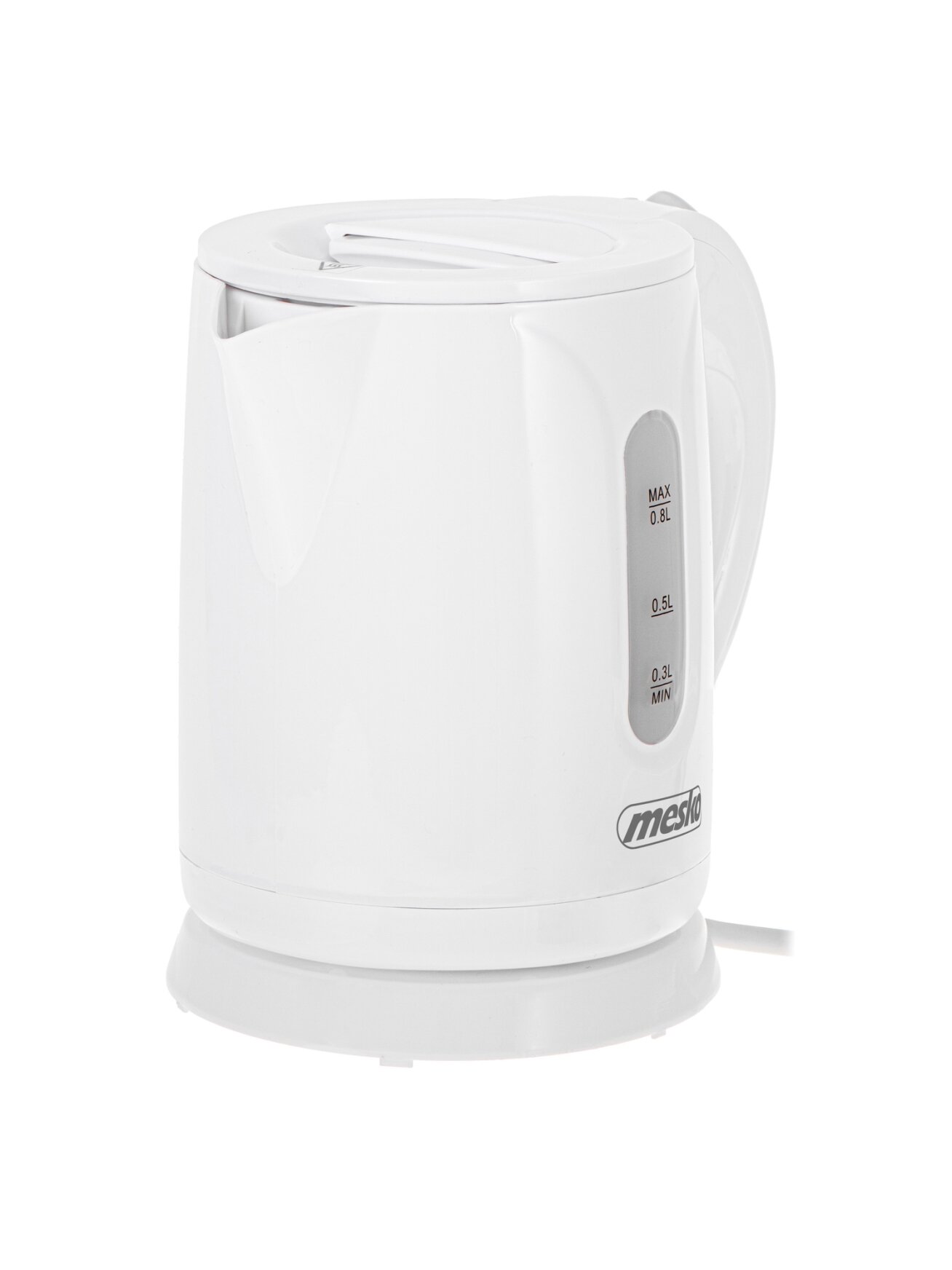 Mesko Kettle | MS 1376 | Electric | 850 W | 0.8 L | Plastic | 360° rotational base | White 1