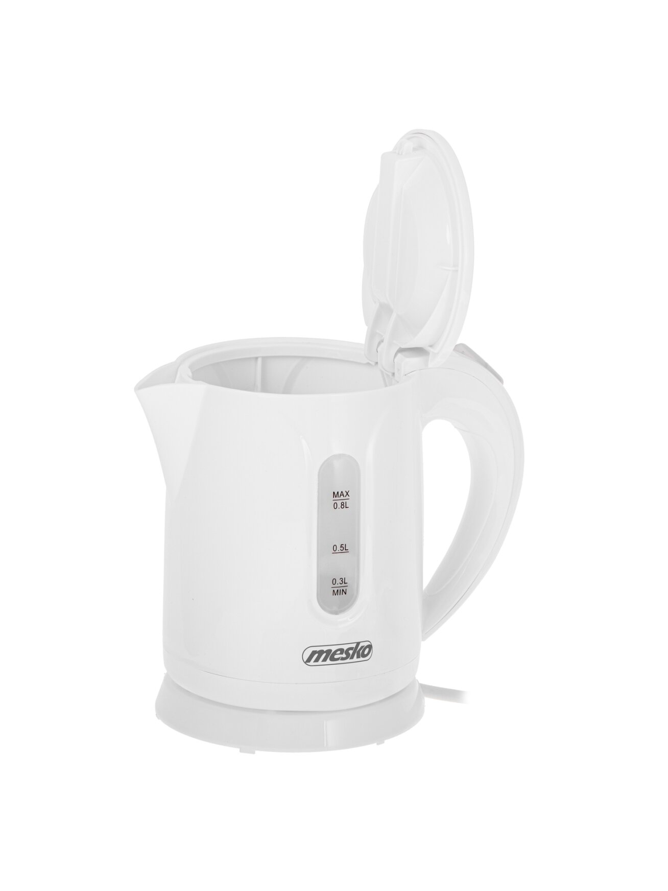 Mesko Kettle | MS 1376 | Electric | 850 W | 0.8 L | Plastic | 360° rotational base | White 2 Mesko Kettle | MS 1376 | Electric | 850 W | 0.8 L | Plastic | 360° rotational base | White 2