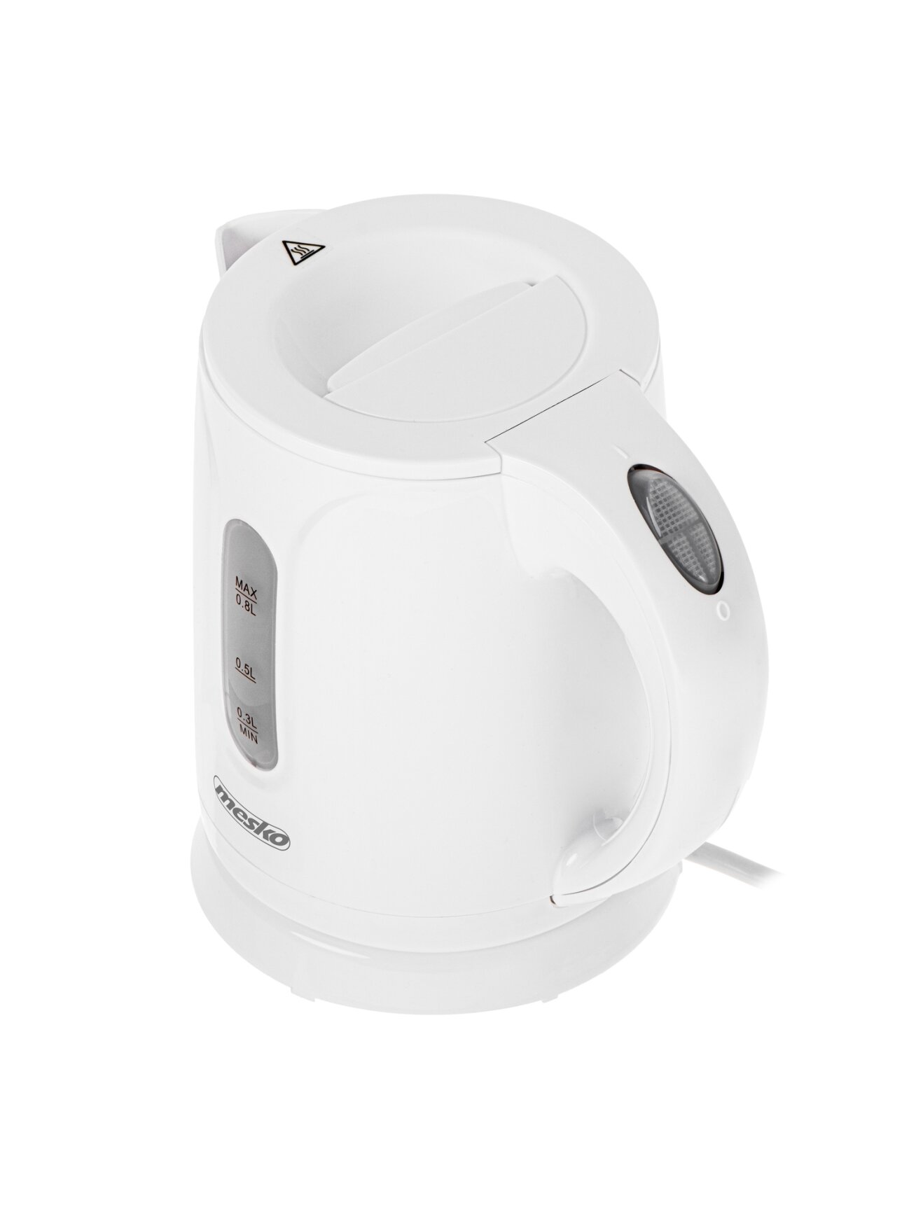 Mesko Kettle | MS 1376 | Electric | 850 W | 0.8 L | Plastic | 360° rotational base | White 3 Mesko Kettle | MS 1376 | Electric | 850 W | 0.8 L | Plastic | 360° rotational base | White 3