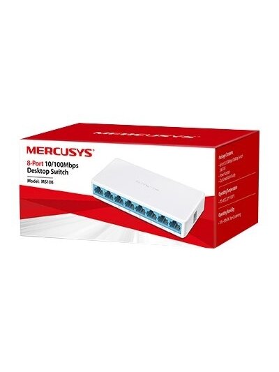 Mercusys | Switch | MS108 | Unmanaged | Desktop | 10/100 Mbps (RJ-45) ports quantity 8 | Power supply type External 2