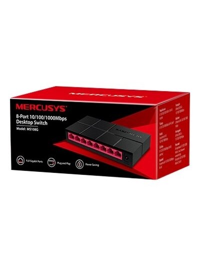 Mercusys | Switch | MS108G | Unmanaged | Desktop | Power supply type External 4 Mercusys | Switch | MS108G | Unmanaged | Desktop | Power supply type External 4