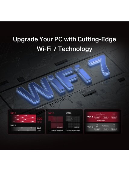 Mercusys BE9300 WiFi 7 Bluetooth 5.4 PCIe Adapter | MA47BE 3