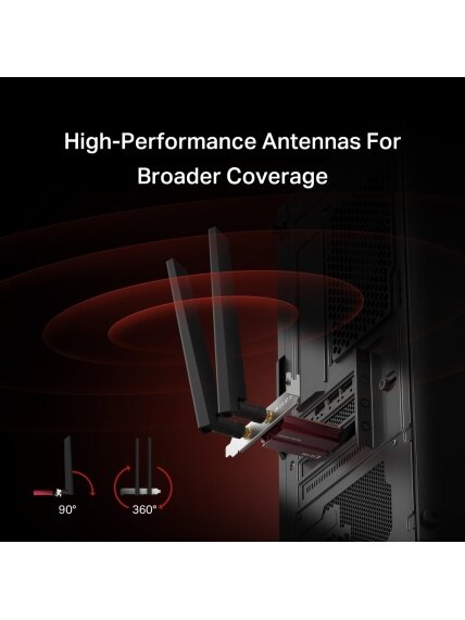 Mercusys BE9300 WiFi 7 Bluetooth 5.4 PCIe Adapter | MA47BE 6