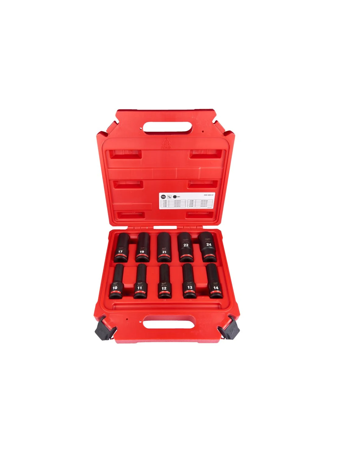 Milwaukee | 1/2" Impact socket set deep, 10 pcs | 4932480457 Milwaukee | 1/2" Impact socket set deep, 10 pcs | 4932480457