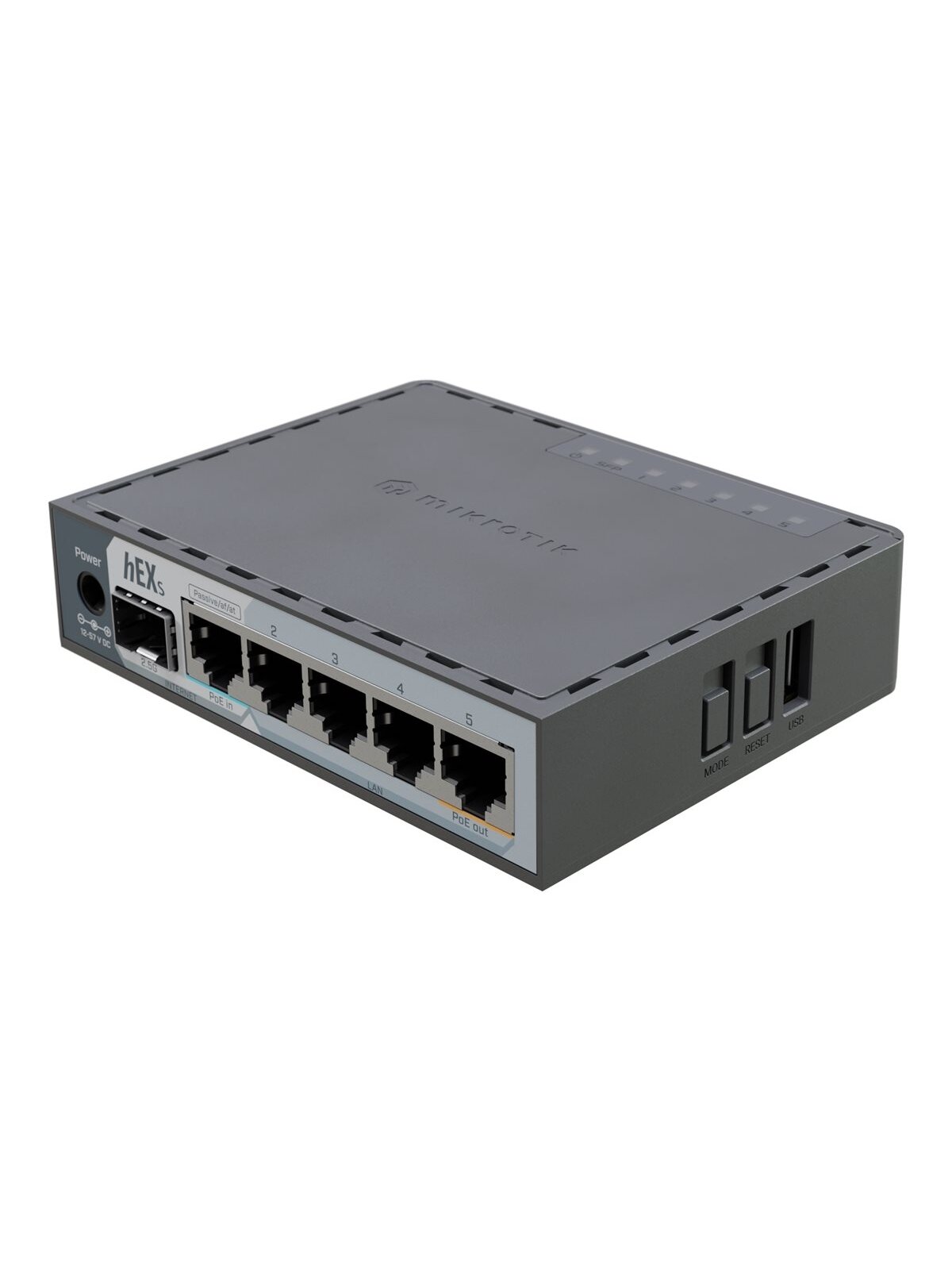 MikroTik hEX S (2025) | 10/100/1000 Mbit/s | Ethernet LAN (RJ-45) ports 5 | Mesh Support No | MU-MiMO No | No mobile broadband MikroTik hEX S (2025) | 10/100/1000 Mbit/s | Ethernet LAN (RJ-45) ports 5 | Mesh Support No | MU-MiMO No | No mobile broadband