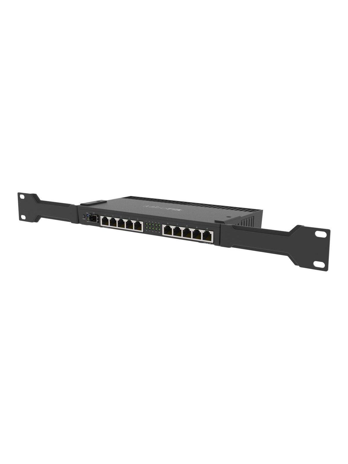 Mikrotik Wired Ethernet Router RB4011iGS+RM, Quad-core 1.4Ghz CPU, 1GB RAM, 512 MB, 1xSFP+, 1xSerial console port, PCB Temperature and Voltage Monitor, IP20, Cage and Desktop Case with Rack Ears, RouterOS L5 | Enthernet Router | RB4011iGS+RM | No Wi-Fi | 1 Mikrotik Wired Ethernet Router RB4011iGS+RM, Quad-core 1.4Ghz CPU, 1GB RAM, 512 MB, 1xSFP+, 1xSerial console port, PCB Temperature and Voltage Monitor, IP20, Cage and Desktop Case with Rack Ears, RouterOS L5 | Enthernet Router | RB4011iGS+RM | No Wi-Fi | 1