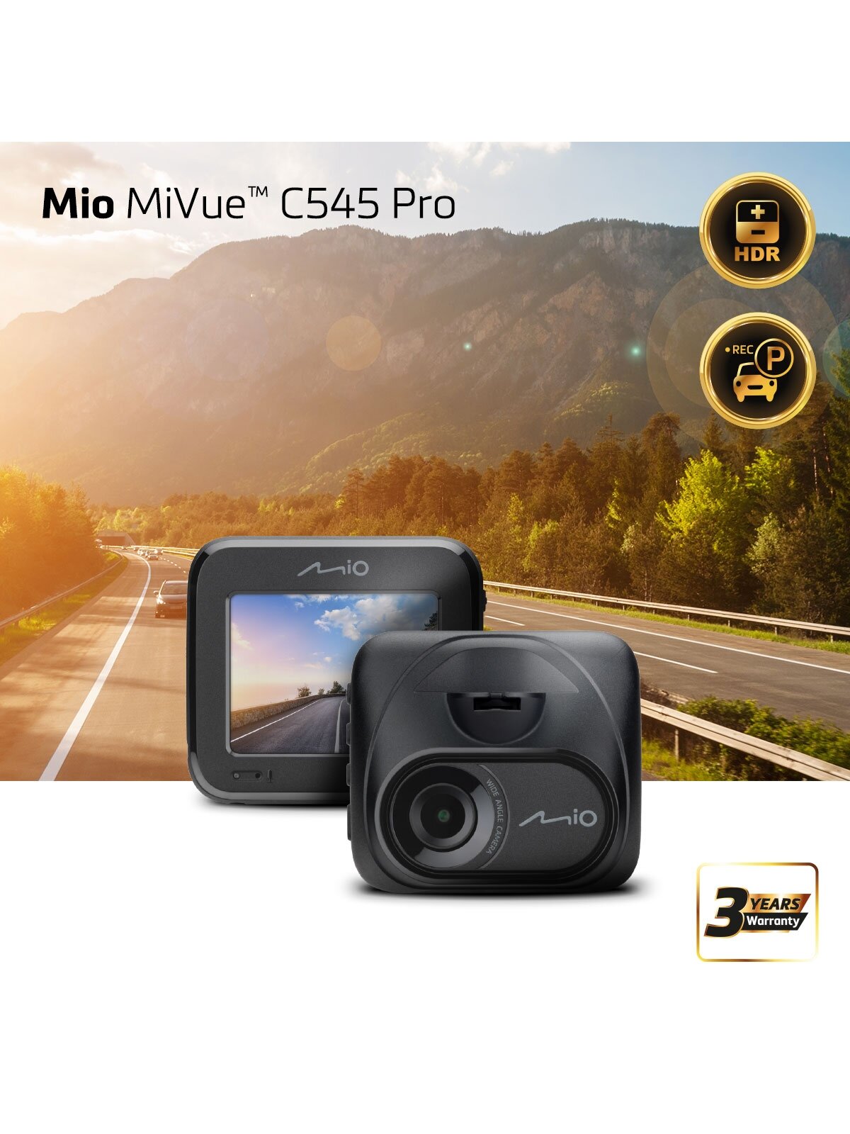 Mio Dash Cam with HDR | MiVue C545Pro | 2.0" 1 Mio Dash Cam with HDR | MiVue C545Pro | 2.0" 1