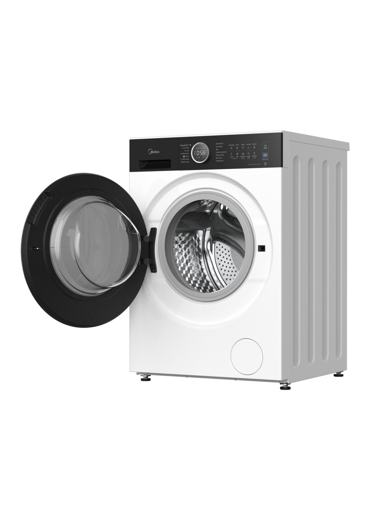 Midea Washing Machine | MF205W80BA30/W-BK | Energy efficiency class A | Front loading | Washing capacity 8 kg | 1400 RPM | Depth 49 cm | Width 60 cm | Display | LED | White 4