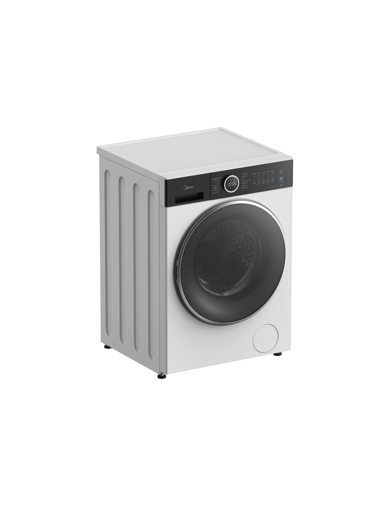 Midea Washing Machine | MF205W80BA30/W-BK | Energy efficiency class A | Front loading | Washing capacity 8 kg | 1400 RPM | Depth 49 cm | Width 60 cm | Display | LED | White 5