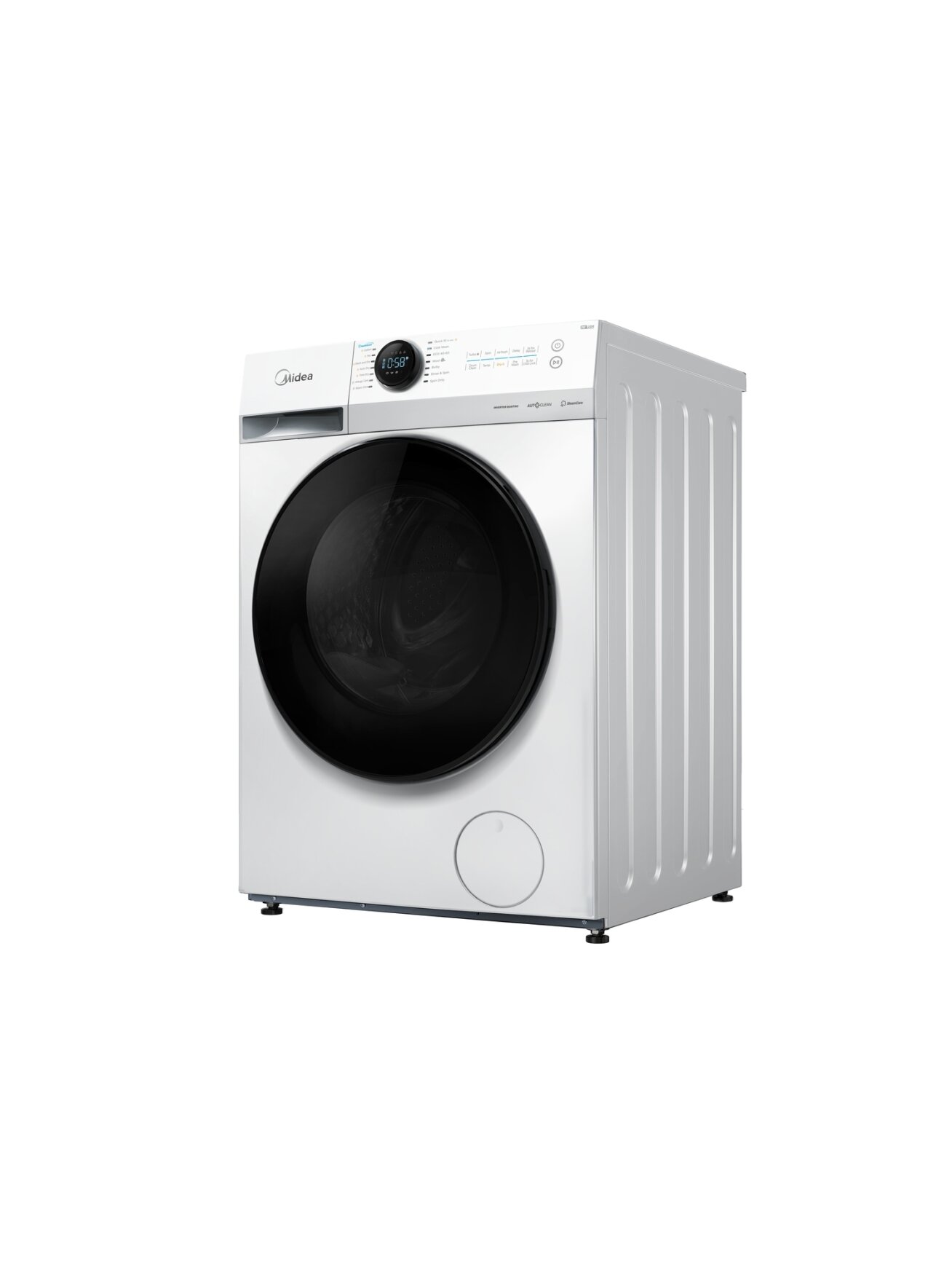 Midea Washing Machine with Dryer | MF200D80WB/W-HR | Energy efficiency class A/E | Front loading | Washing capacity 8 kg | 1400 RPM | Depth 48 cm | Width 60 cm | Digital | Drying system | Drying capacity 6 kg | Steam function | White Midea Washing Machine with Dryer | MF200D80WB/W-HR | Energy efficiency class A/E | Front loading | Washing capacity 8 kg | 1400 RPM | Depth 48 cm | Width 60 cm | Digital | Drying system | Drying capacity 6 kg | Steam function | White