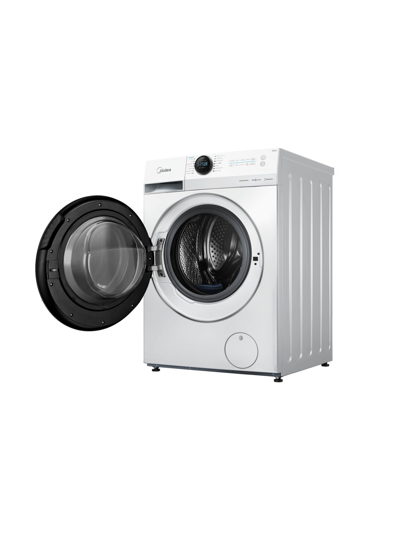 Midea Washing Machine with Dryer | MF200D80WB/W-HR | Energy efficiency class A/E | Front loading | Washing capacity 8 kg | 1400 RPM | Depth 48 cm | Width 60 cm | Digital | Drying system | Drying capacity 6 kg | Steam function | White 2 Midea Washing Machine with Dryer | MF200D80WB/W-HR | Energy efficiency class A/E | Front loading | Washing capacity 8 kg | 1400 RPM | Depth 48 cm | Width 60 cm | Digital | Drying system | Drying capacity 6 kg | Steam function | White 2