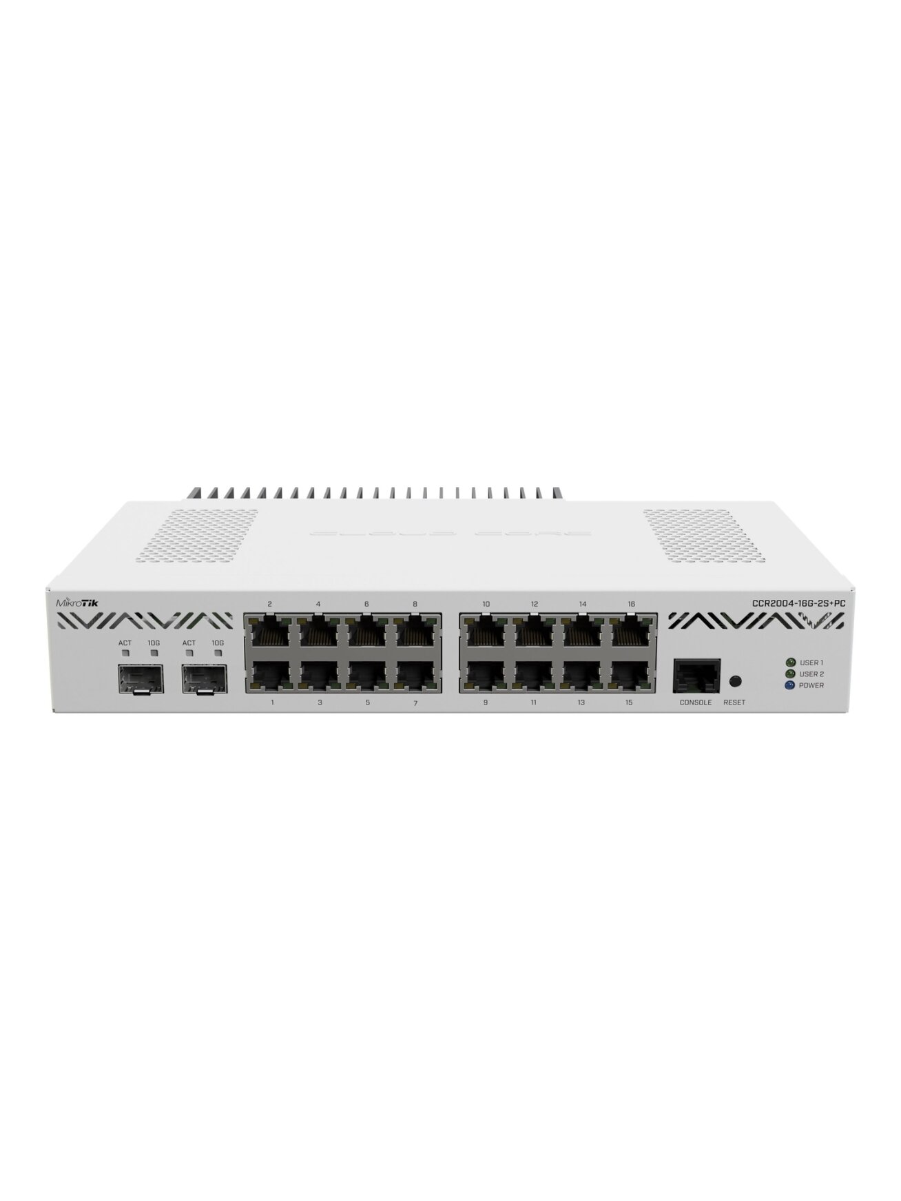 Mikrotik CCR2004-16G-2S+PC | Ethernet Router | CCR2004-16G-2S+PC | 10/100/1000 Mbit/s | Mesh Support No | MU-MiMO No | No mobile broadband