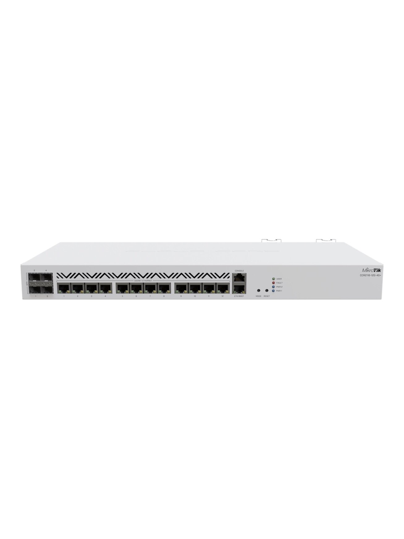 Mikrotik Cloud Core Router CCR2116-12G-4S+, 16-CORE 2 GHZ ARM CPU, 16 GB DDR4 RAM, 4x10G SFP+ ports, 13xGigabit LAN ports, 1x RJ45 Serial port, 1x M.2 slots, 16 core CPU, 16 GB RAM, Dual redundant power supply, RouterOS L6 | Cloud Core Router | CCR2116-12 1 Mikrotik Cloud Core Router CCR2116-12G-4S+, 16-CORE 2 GHZ ARM CPU, 16 GB DDR4 RAM, 4x10G SFP+ ports, 13xGigabit LAN ports, 1x RJ45 Serial port, 1x M.2 slots, 16 core CPU, 16 GB RAM, Dual redundant power supply, RouterOS L6 | Cloud Core Router | CCR2116-12 1