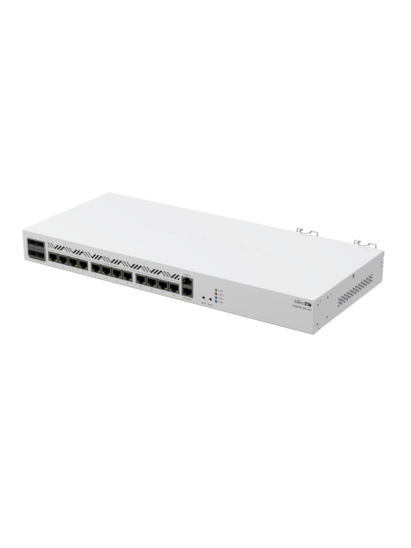 Mikrotik Cloud Core Router CCR2116-12G-4S+, 16-CORE 2 GHZ ARM CPU, 16 GB DDR4 RAM, 4x10G SFP+ ports, 13xGigabit LAN ports, 1x RJ45 Serial port, 1x M.2 slots, 16 core CPU, 16 GB RAM, Dual redundant power supply, RouterOS L6 | Cloud Core Router | CCR2116-12 4 Mikrotik Cloud Core Router CCR2116-12G-4S+, 16-CORE 2 GHZ ARM CPU, 16 GB DDR4 RAM, 4x10G SFP+ ports, 13xGigabit LAN ports, 1x RJ45 Serial port, 1x M.2 slots, 16 core CPU, 16 GB RAM, Dual redundant power supply, RouterOS L6 | Cloud Core Router | CCR2116-12 4