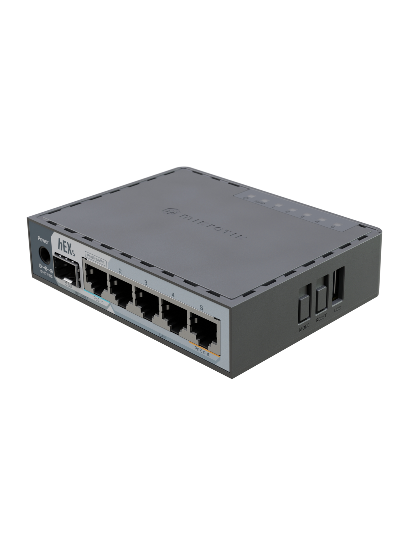 MikroTik hEX S (2025) | 10/100/1000 Mbit/s | Ethernet LAN (RJ-45) ports 5 | Mesh Support No | MU-MiMO No | No mobile broadband 1 MikroTik hEX S (2025) | 10/100/1000 Mbit/s | Ethernet LAN (RJ-45) ports 5 | Mesh Support No | MU-MiMO No | No mobile broadband 1