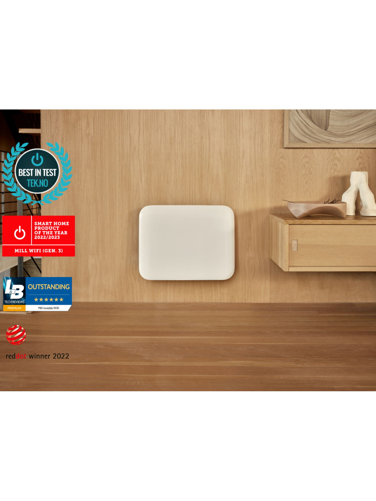 Mill Invisible Smart WiFi Heater | PA400WIFI4 | Panel Heater | 400 W | Suitable for rooms up to 4-6 m² | White | IPX4 5 Mill Invisible Smart WiFi Heater | PA400WIFI4 | Panel Heater | 400 W | Suitable for rooms up to 4-6 m² | White | IPX4 5