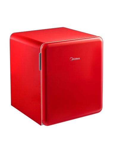 Midea Refrigerator | MDRD86SLE32 | Energy efficiency class E | Free standing | Larder | Height 50 cm | Fridge net capacity 47 L | 41 dB | Red Midea Refrigerator | MDRD86SLE32 | Energy efficiency class E | Free standing | Larder | Height 50 cm | Fridge net capacity 47 L | 41 dB | Red
