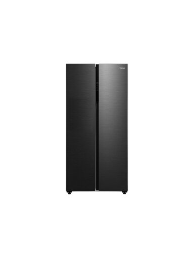 Midea Refrigerator | MDRS619FIE45 | Energy efficiency class E | Free standing | Height 177.5 cm | Side by Side | No Frost system | Fridge net capacity 271 L | Freezer net capacity 189 L | Display | 41 dB | Dark inox Midea Refrigerator | MDRS619FIE45 | Energy efficiency class E | Free standing | Height 177.5 cm | Side by Side | No Frost system | Fridge net capacity 271 L | Freezer net capacity 189 L | Display | 41 dB | Dark inox